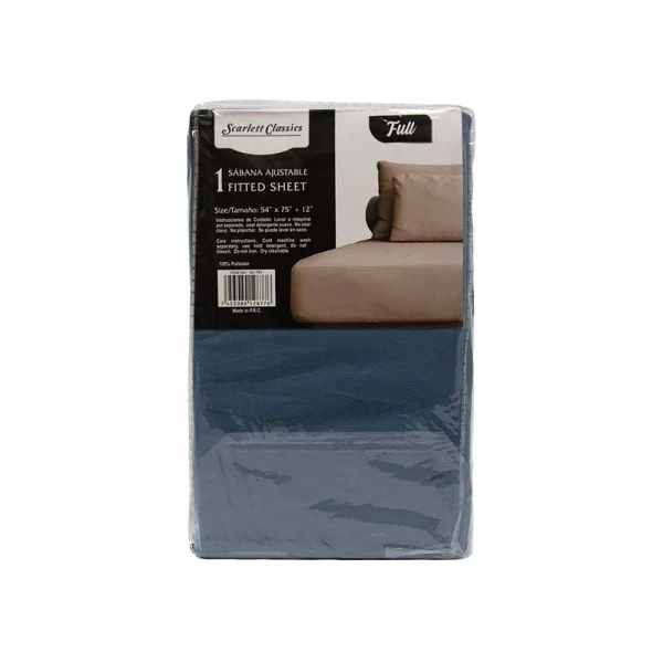 SCARLETT CLASSICS FULL-SIZED FITTED SHEET 54" X 75" | NV-761 - Image 