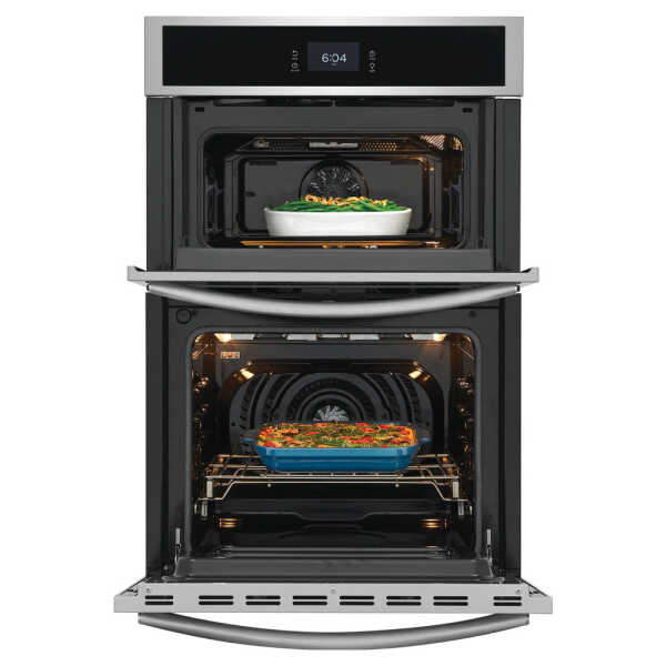 FRIGIDAIRE GALLERY 27" ELECTRIC WALL OVEN - MICROWAVE COMBINATION STAINLESS STEEL | GCWM2767AF - Image 