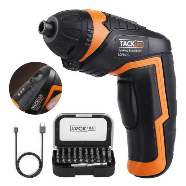 TACK LIFE SDP50DC 4V CORDLESS SCREWDRIVER 31PC | SDP50DC - Image 1