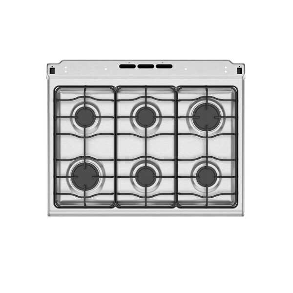 MABE 30" SILVER 6 BURNER FREESTANDING GASRANGE | EM7646BSIS1 - Image 