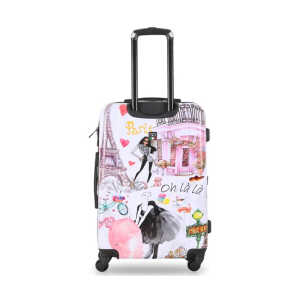 TUCCI ITALY PARIS LOVE ART SPINNER WHEEL ANI-SCRATCH SUITCASE | VARIETY - Image 