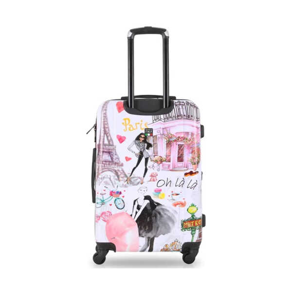 TUCCI ITALY PARIS LOVE ART SPINNER WHEEL ANI-SCRATCH SUITCASE | VARIETY - Image 
