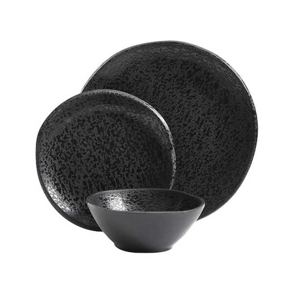GIBSON HOME 12PCS MATTE BLACK DINNERWARE SET | 126970.12 - Image 
