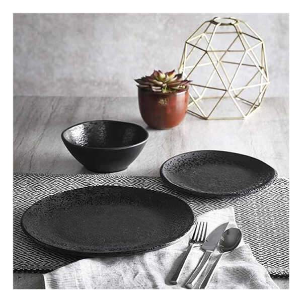 GIBSON HOME 12PCS MATTE BLACK DINNERWARE SET | 126970.12 - Image 
