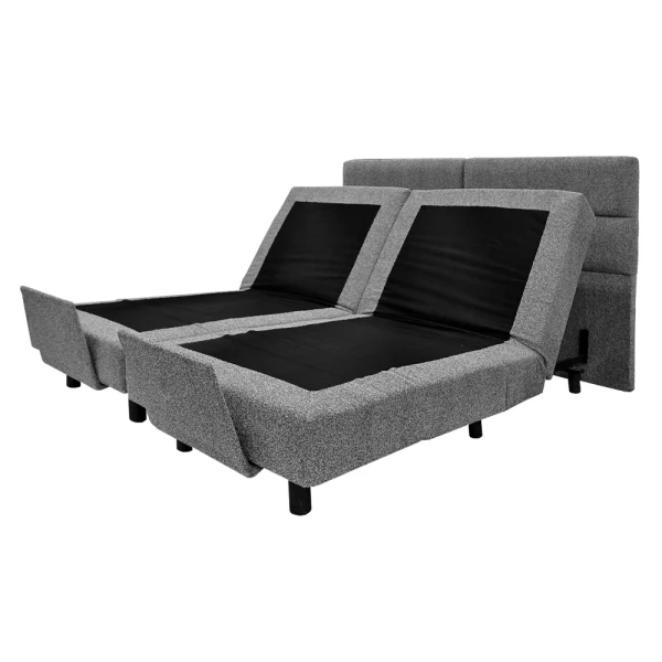 A'DAM CLAROS -04 ELECTRIC KING BED SET W/ DUAL MATTRESS+HEADBOARD+VISCO TOPPER | CLAROS-04 - Image 