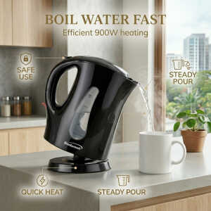 BRENTWOOD 1L CORDLESS ELECTRIC KETTLE BLACK | KT-1610BK - Image 