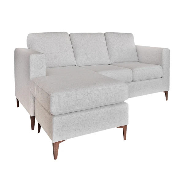 HOME TRENDS SECTIONAL MISURI TCR-L SOFA SET GREY | 74397+98CREME - Image 