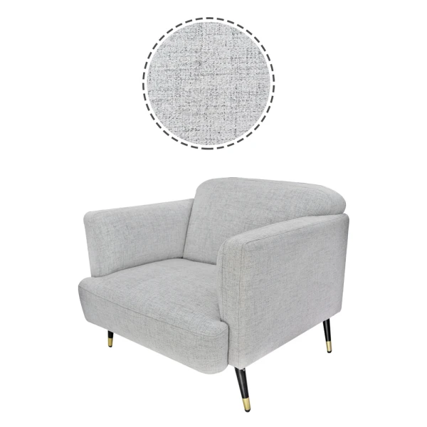 HOME TRENDS BUTACA ANTEA 1 SEAT CHAIR GRAY | 82877-TGR-L - Image 