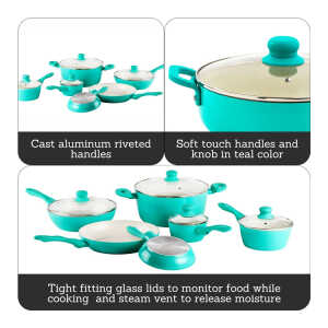 IMUSA 10PCS CERAMIC COOKWARE SET | IMU-30060SET - Image 