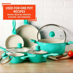 IMUSA 10PCS CERAMIC COOKWARE SET | IMU-30060SET - Image 