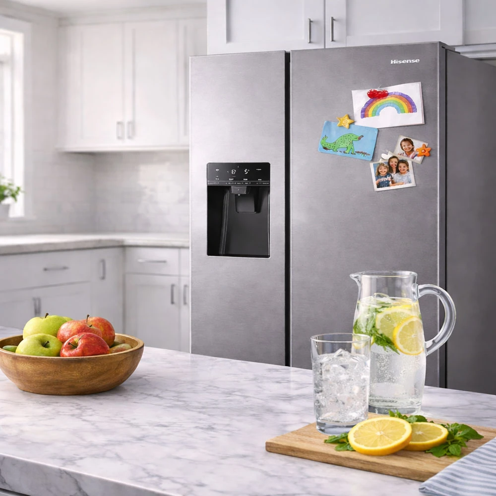HISENSE 19 CU.FT SIDE BY SIDE Stainless Steel Refrigerator