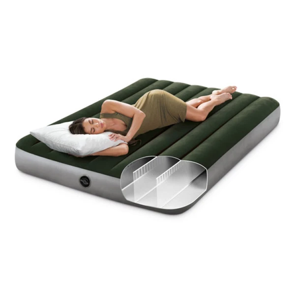 INTEX DURA-BEAM STANDARD PRESTIGE DOWNY AIR MATTRESS W/ BATTERY PUMP FULL SIZE | 64778 - Image 