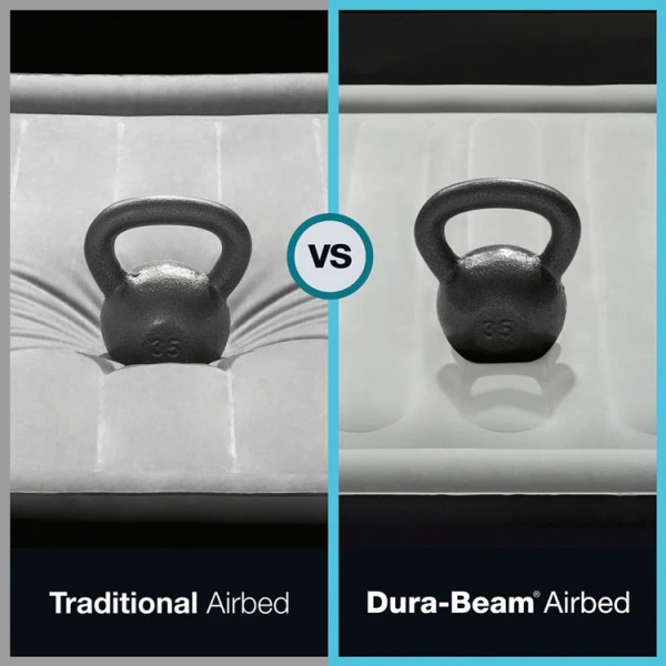 INTEX DURA-BEAM STANDARD PRESTIGE DOWNY AIR MATTRESS W/ BATTERY PUMP FULL SIZE | 64778 - Image 