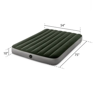 INTEX DURA-BEAM STANDARD PRESTIGE DOWNY AIR MATTRESS W/ BATTERY PUMP FULL SIZE | 64778 - Image 