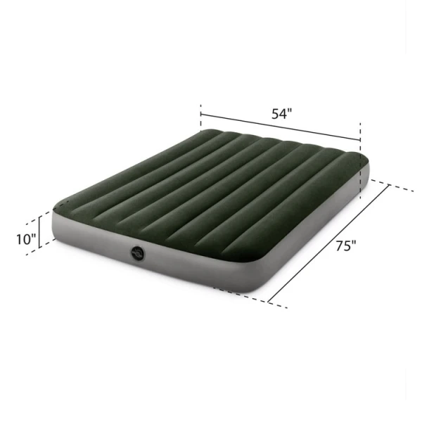 INTEX DURA-BEAM STANDARD PRESTIGE DOWNY AIR MATTRESS W/ BATTERY PUMP FULL SIZE | 64778 - Image 