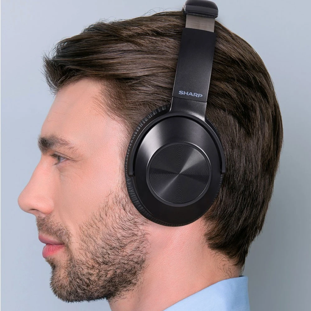 SHARP BLACK BLUETOOTH HEADPHONE HP 60