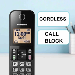 PANASONIC 2 HANDSET CORDLESS TELEPHONE W/ANSWERING & SPEAKER PHONE BLACK | KX-TGC362B - Image 