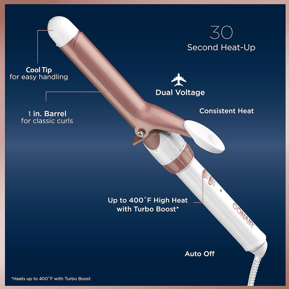 Conair curling wand rose gold discount