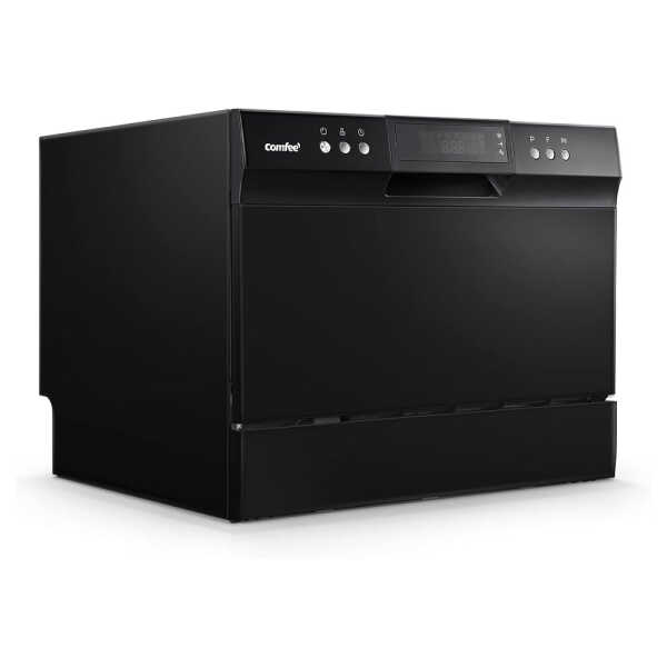 COMFEE 21.6"  COUNTERTOP DISHWASHER, 8-CYCLES, 120V, BLACK | CDC22P1BBB - Image 