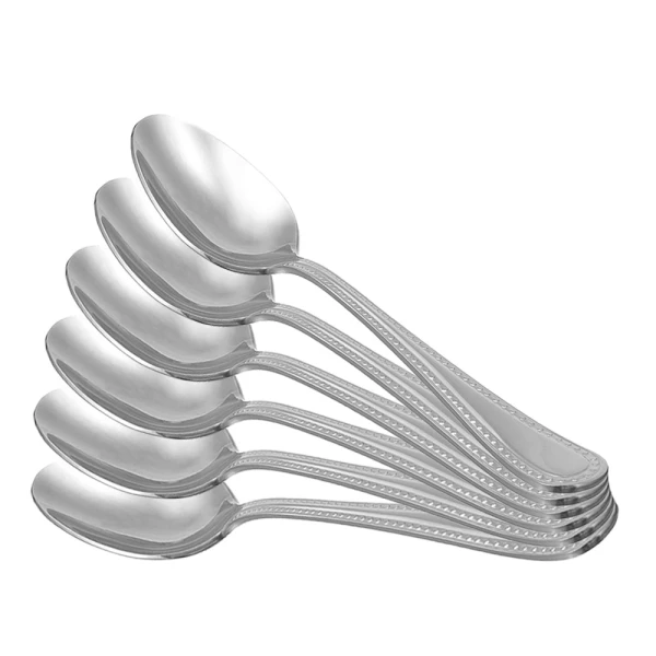 EPICURE METAL 6 PIECES DESSERT SPOON | EP-269T - Image 1