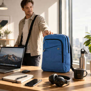 KLIP XTREME 15.6" NOTEBOOK LAPTOP BACKPACK BLUE | KNB-416BL - Image 