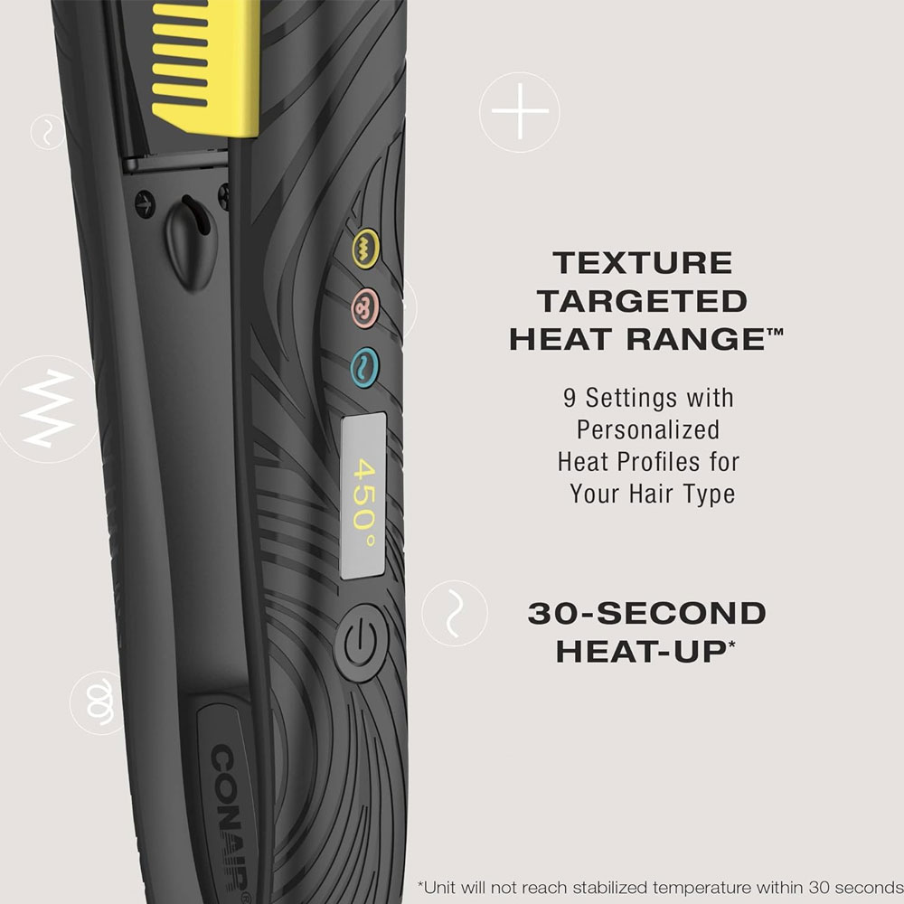 Conair flat iron heat settings clearance