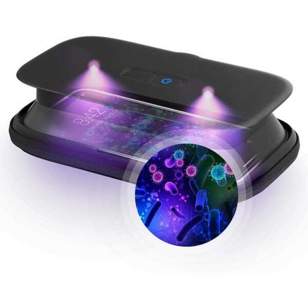 HOMEDICS PORTABLE UV SANITIZER CLEANER FOR CELLPHONE | SAN-PH100-BK - Image 