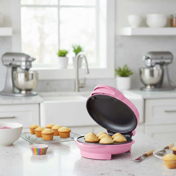 BRENTWOOD MINI CUPCAKE MAKER PINK 120V-1000W | TS-252 - Image 