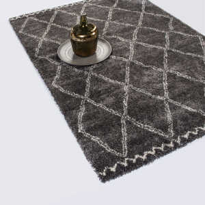 KARWEI VARAMIN RUG DARK GRAY, WIT 35 MM,  120X170CM | 133680 - Image 