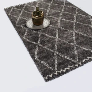 KARWEI VARAMIN RUG DARK GRAY, WIT 35 MM,  120X170CM | 133680 - Image 