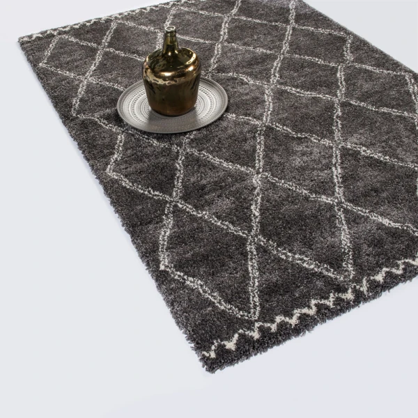 KARWEI VARAMIN RUG DARK GRAY, WIT 35 MM,  120X170CM | 133680 - Image 