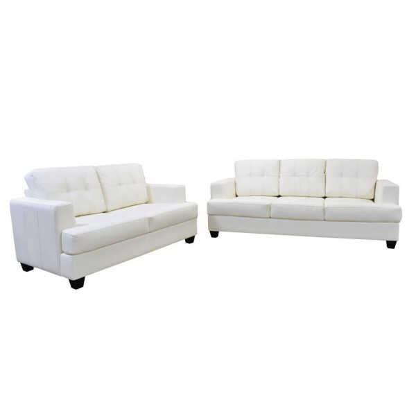 ANAYI VBL-L 2 PCS SOFA SET 85417+85418, WHITE | ANAYI-M2-VBL-L - Image 1