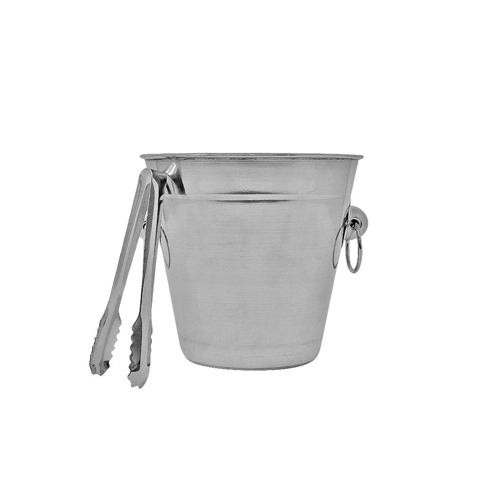 Ice bucket with matching tongs, perfect for parties