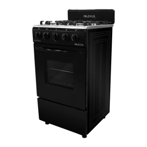 MILEXUS 4 BURNERS 20" GAS RANGE BLACK | MLEG4Q900NEGRA - Image 