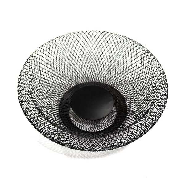 BLACK ROUND CRISSCROSS DOUBLE WALL FRUITBASKET | 22306015 - Image 