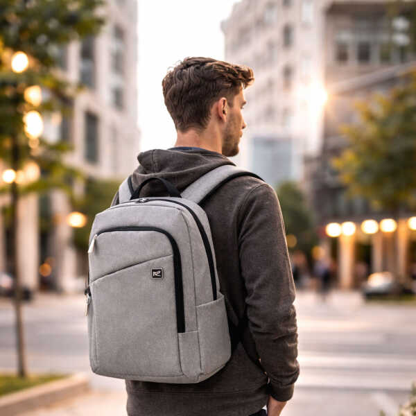 KLIP XTREME INDIGO 15.6" LAPTOP BACKPACK GRAY | KNB-416GR - Image 