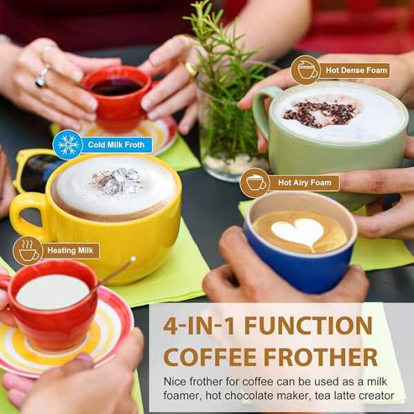 BIZEWO 4 IN 1 ELECTRIC MILK FROTHER | VARIETY - Image 