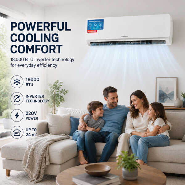 PREMIER 18000 BTU SPLIT UNIT AIRCO, 220V | AA-8401SC18WN2(COM) - Image 