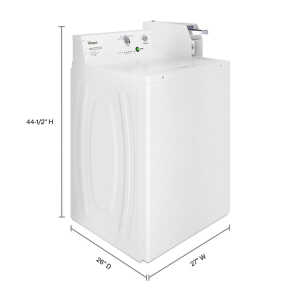 WHIRLPOOL COMMERCIAL TOP LOAD WASHER WHITE WITH AGITATOR , COIN EQUIPPED | CAE2745FQ