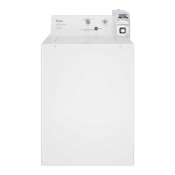 WHIRLPOOL COMMERCIAL TOP LOAD WASHER WHITE WITH AGITATOR , COIN EQUIPPED | CAE2745FQ - Image 1