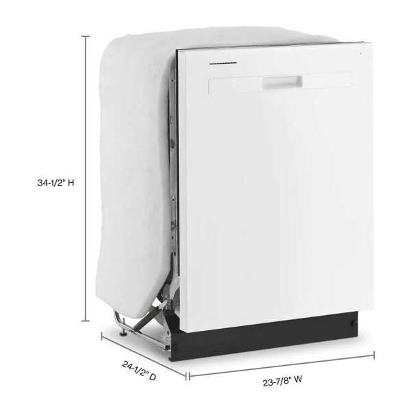 WHIRLPOOL 24" BUILT-IN WHITE DISHWASHER | WDP540HAMB - Image 