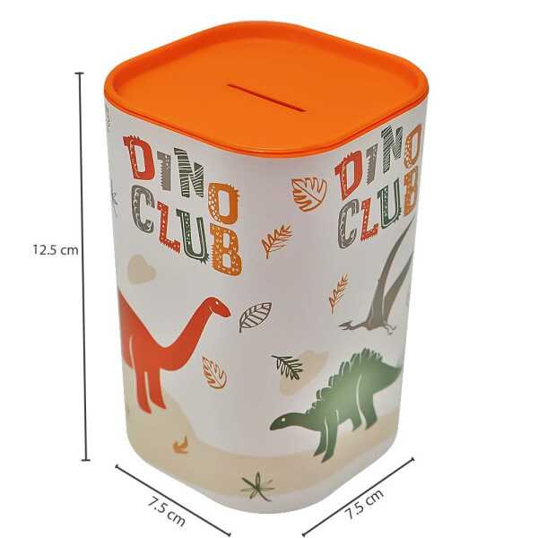 PLASTIC BIG MONEY BOX-DINO CLUB | 161495-066 - Image 