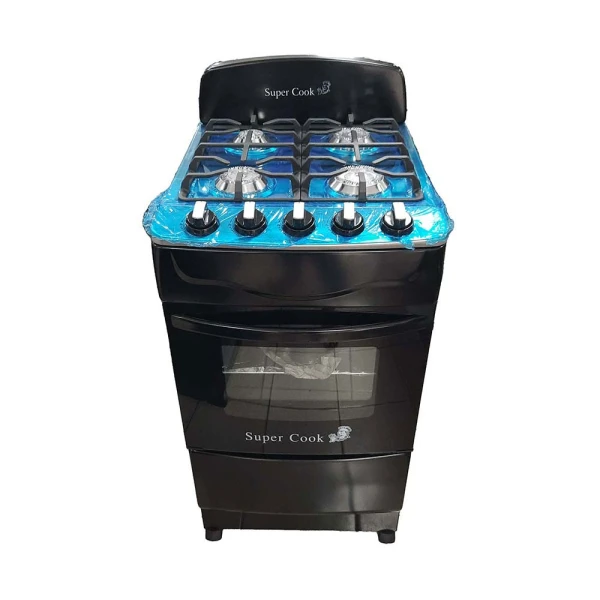 SUPER COOK 4 BURNERS GAS RANGE ROME 4P | 10836-BLK - Image 