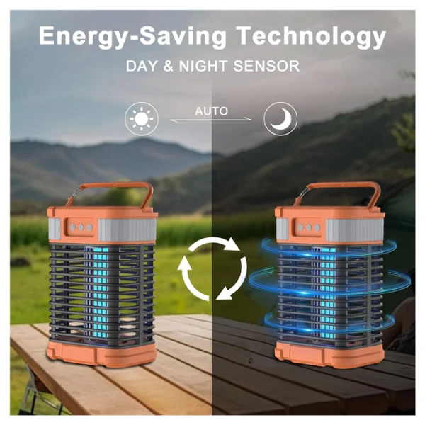 FREE ICE SOLAR 4200V BUG ZAPPER CORDLESS & RECHARGEABLE OUTDOOR & WATERPROOF | MWQBK2301 - Image 