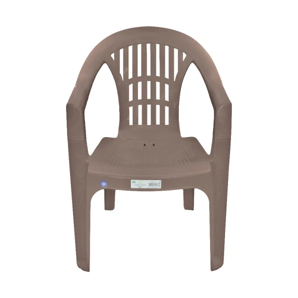 Durable Plastic Armchair Brown Riposso Milas Indoor Outdoor.