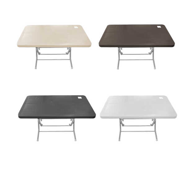 RIPOSSO 70X120 PLASTIC TABLE W/ FOLDABLE METAL LEGS | VARIETY - Image 1