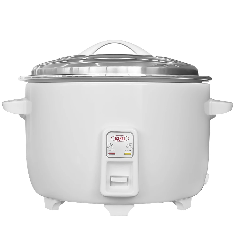 White Axxel ARC5630 5.6L rice cooker.