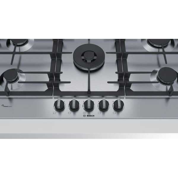 BOSCH SERIE 6 GAS COOKTOP 34" (90 CM) INOX | PCR9A5C90N - Image 