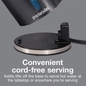 PROCTOR SILEX 1.7L CORDLESS ELECTRIC KETTLE BLACK 120V | PS-41002FG - Image 