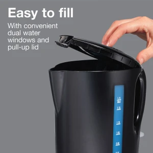 PROCTOR SILEX 1.7L CORDLESS ELECTRIC KETTLE BLACK 120V | PS-41002FG - Image 